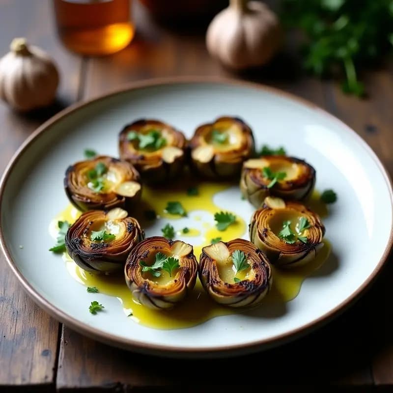 Alcachofas a la Plancha con Vinagreta de Ajo Negro: Entrante Valenciano Sin Gluten