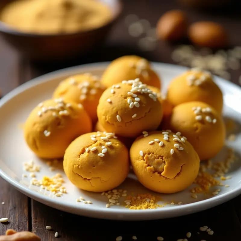 Alfajores de Dátiles y Nueces con Cúrcuma: Postre Vegano Sin Harina y Sin Azúcar