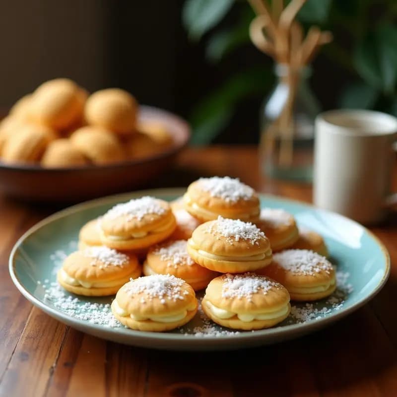 Alfajores Argentinos de Dulce de Leche y Coco: Receta Tradicional Sin Horno