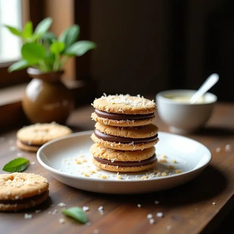 Alfajores de Maicena y Castaña de Cajú: Postre Argentino Sin Azúcar en Thermomix