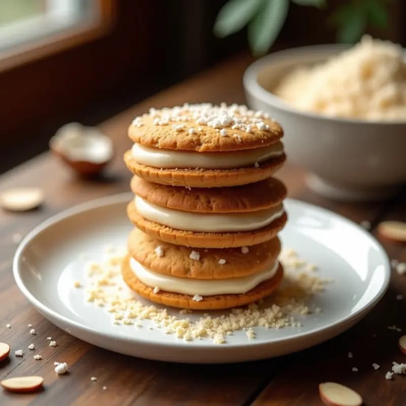Alfajores Argentinos de Maicena y Dulce de Leche Vegano: Postre Sin Lactosa