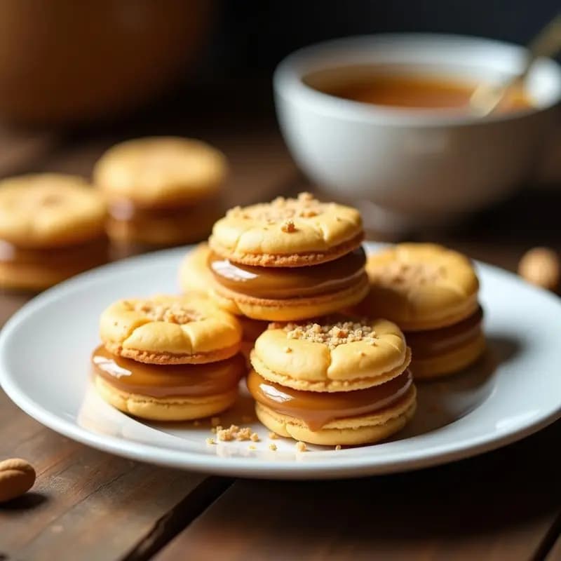 Alfajores de Maicena y Mantequilla de Maní: Postre Argentino Sin Harina