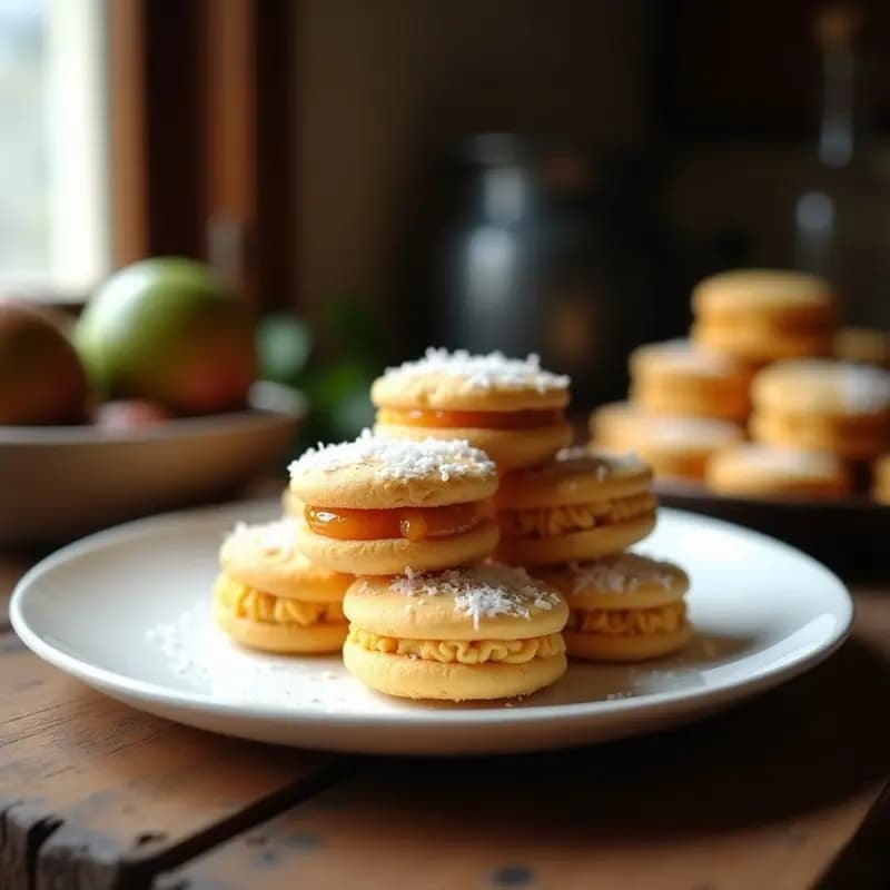 Alfajores de Maicena y Mermelada de Guayaba: Postre Argentino Tradicional Sin Horno