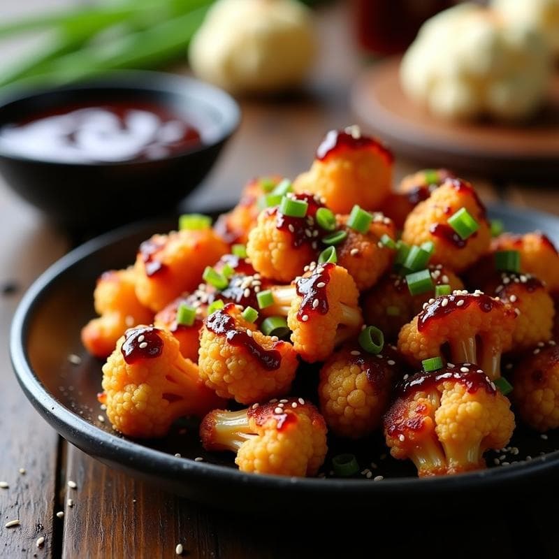 Alitas de Coliflor al BBQ con Salsa de Cassis: Receta en Airfryer Sin Gluten