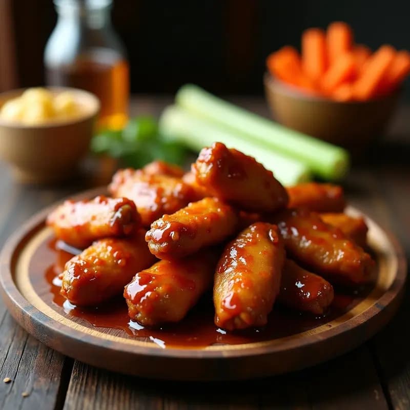 Alitas de Pollo Crujientes con Salsa BBQ y Miel: Receta Fácil para Freír en Casa