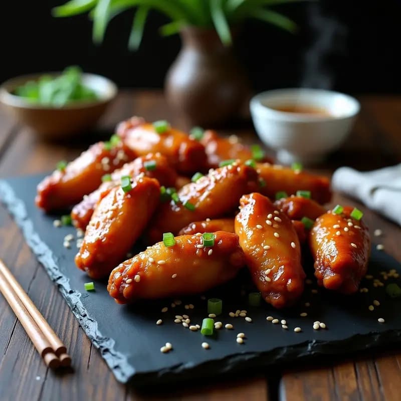 Alitas de Pato Crujientes con Glaseado de Miel y Salsa de Sésamo: Receta Asiática para un Toque Exótico