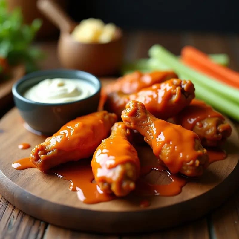 Alitas de Pavo Crujientes con Salsa Buffalo y Blue Cheese: Receta en Airfryer para Picantes Adictos
