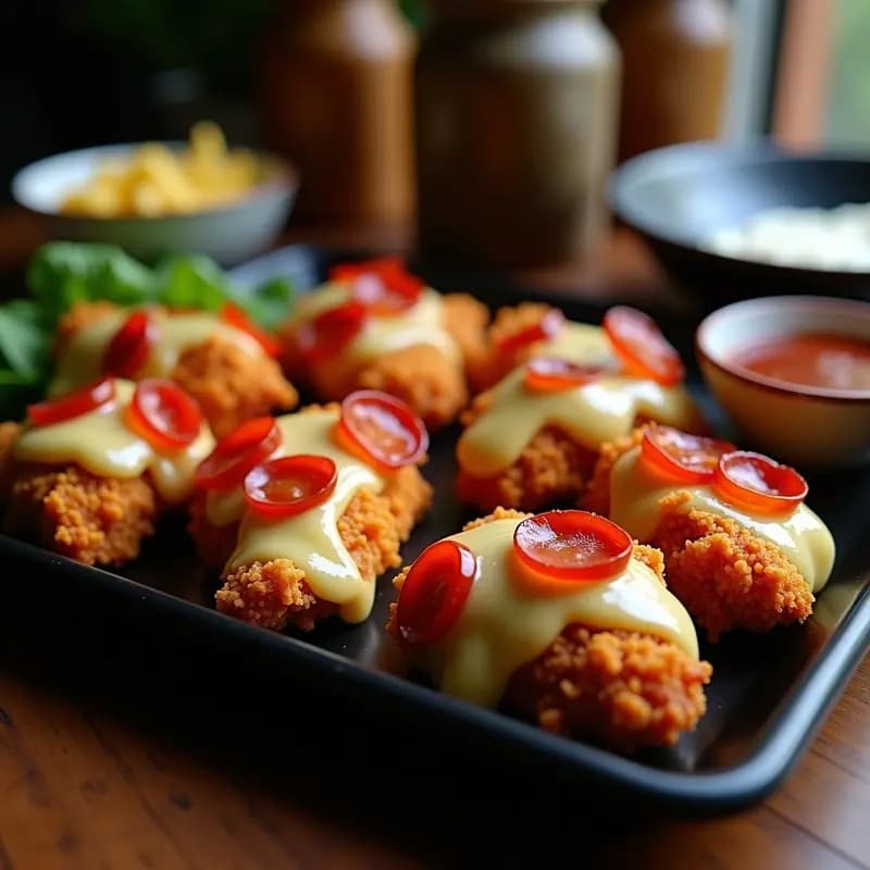 Alitas de Pollo con Pepperoni y Queso Fundido: Receta Crujiente en Airfryer en 20 Minutos