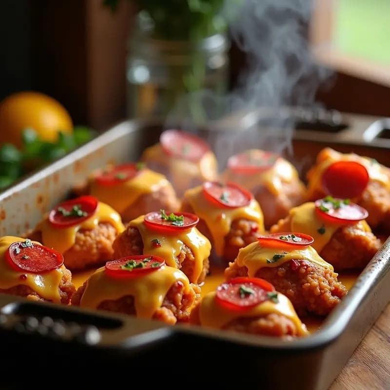 Alitas de Pollo con Pepperoni y Queso Fundido al Horno: Receta Fácil para Antojos Irresistibles