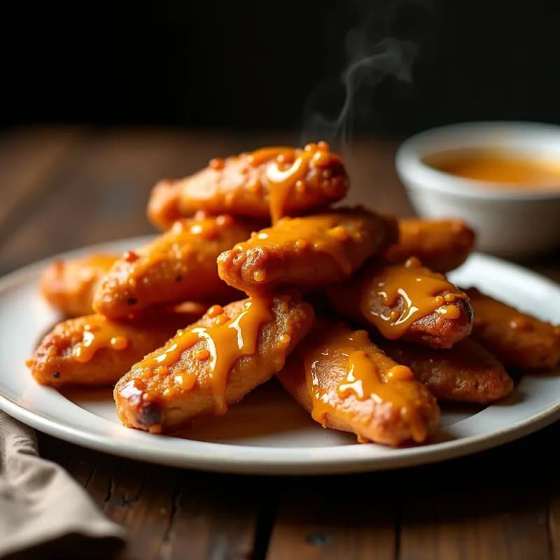 Alitas de Pollo Picantes con Miel y Mostaza: Receta Rápida en Sartén para un Atracón Irresistible