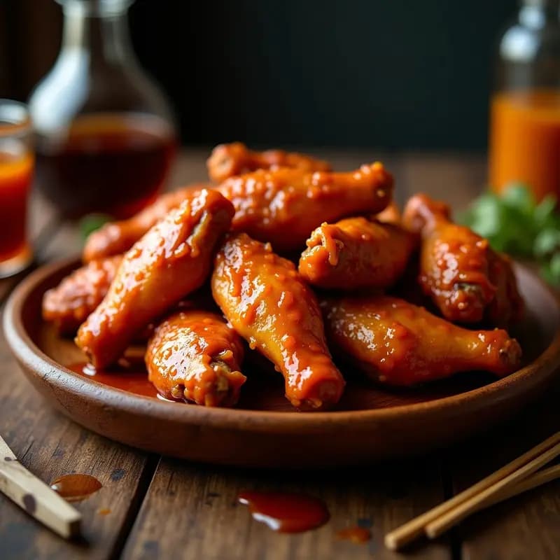 Alitas de Pollo Crujientes con Miel y Picante: Receta en Sartén en 20 Minutos