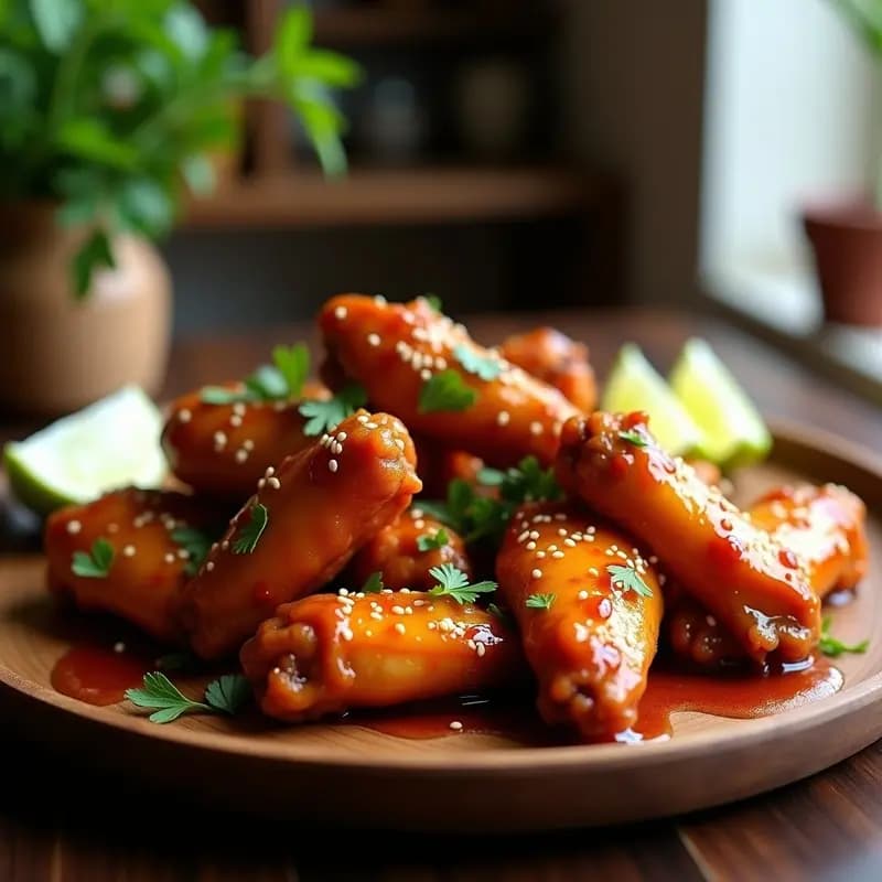 Alitas de Pollo al BBQ con Glaseado de Granadilla: Receta Peruana Fusion en Airfryer
