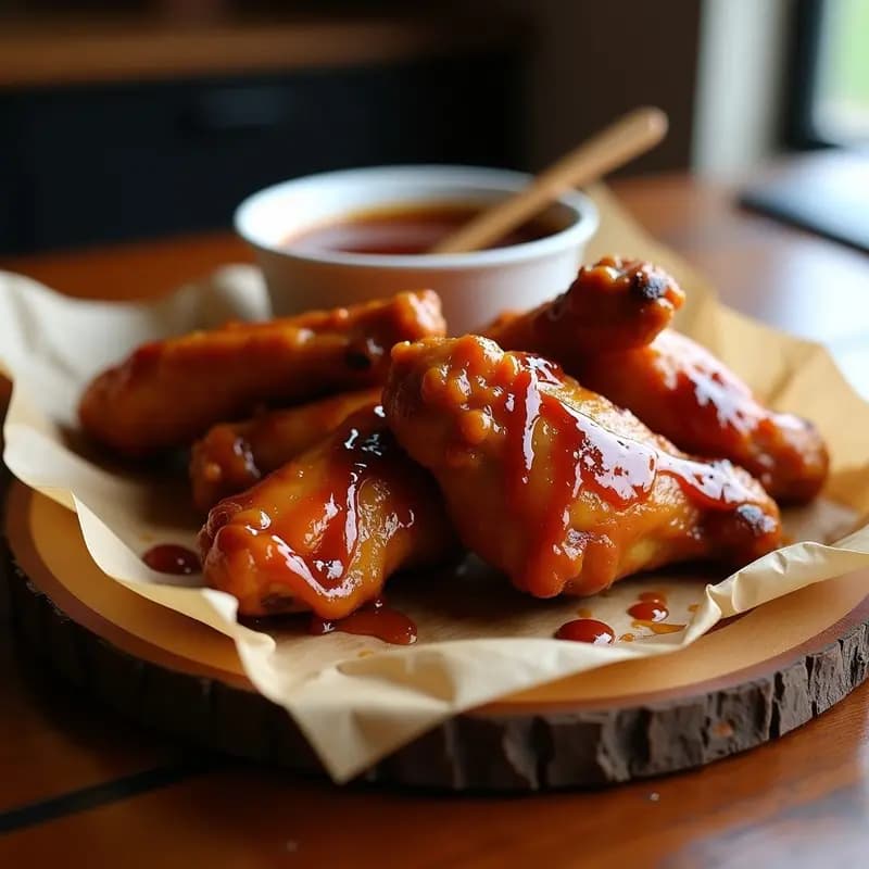 Alitas de Pollo Glaseadas con BBQ y Mantequilla de Cacahuete: Picantes y Adictivas