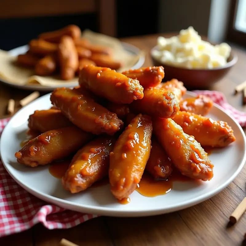 Alitas de Pollo BBQ con Miel: Receta Crujiente y Frita en Casa para Atracones