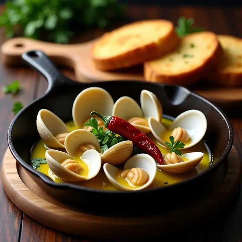 Clams al Ajillo con Pan Toast: Tapa de Marisco en 10 Minutos
