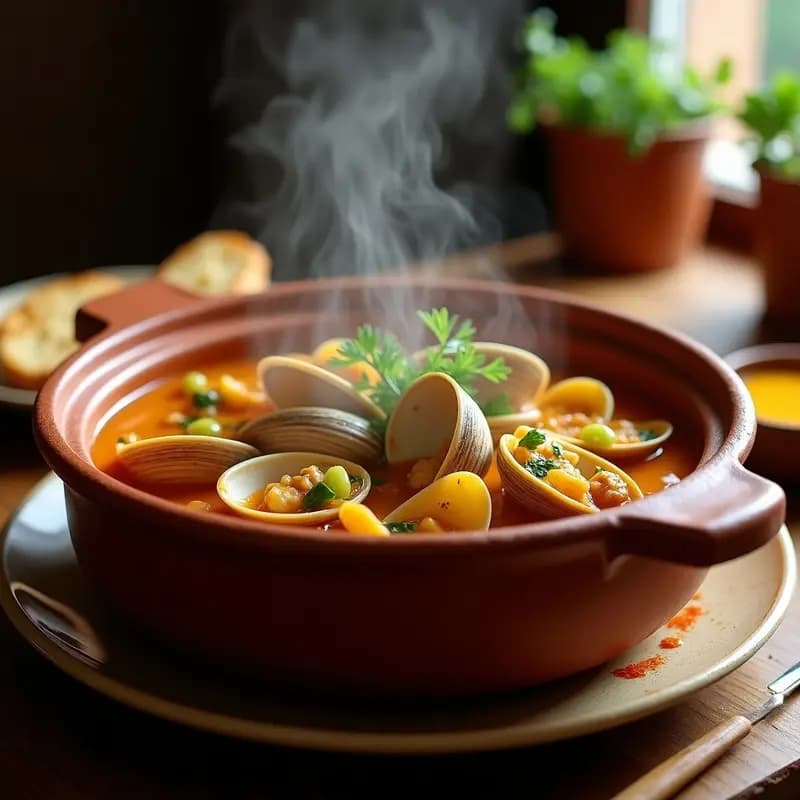 Almejas a la Marinera con Vino Blanco y Azafrán: Receta Española Tradicional en 15 Minutos