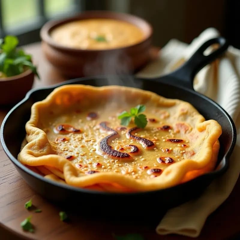 Aloos Paratha con Patata y Especias: Desayuno Indio en Sartén Sin Gluten