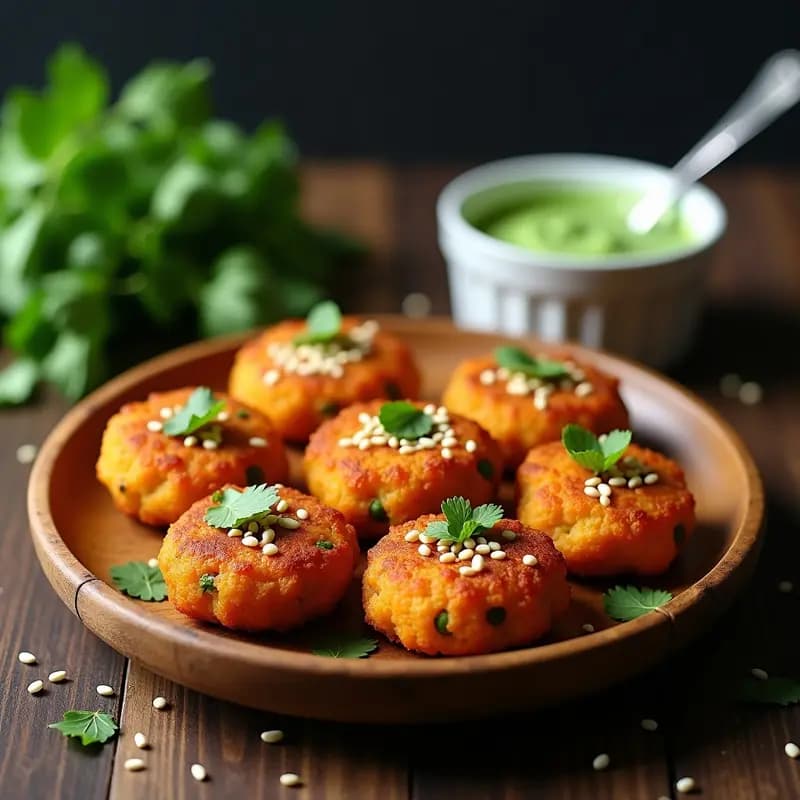 Aloo Tikki de Patata y Guisantes: Croquetas Indianas Veganas en Airfryer