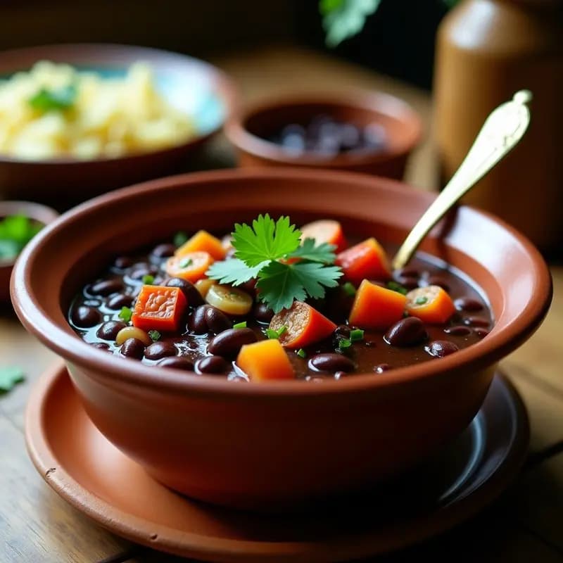 Crock Pot de Alubias Negras con Chorizo Vegetal: Receta Cubana Vegana en Olla Lenta