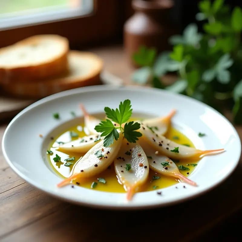 Anchoas en Vinagre con Ajo y Perejil: Tapa Vasca para Aperitivos