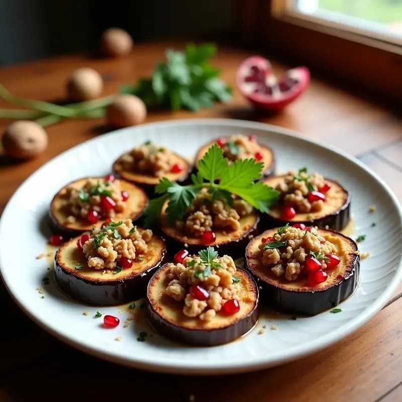 Anjilo de Berenjena y Nueces: Entrante Georgiano Vegano en Airfryer