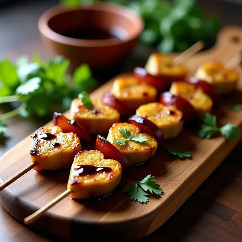 Anticuchos de Corazón de Alcachofa Marinado en Cerveza Negra: Receta Peruana Vegana