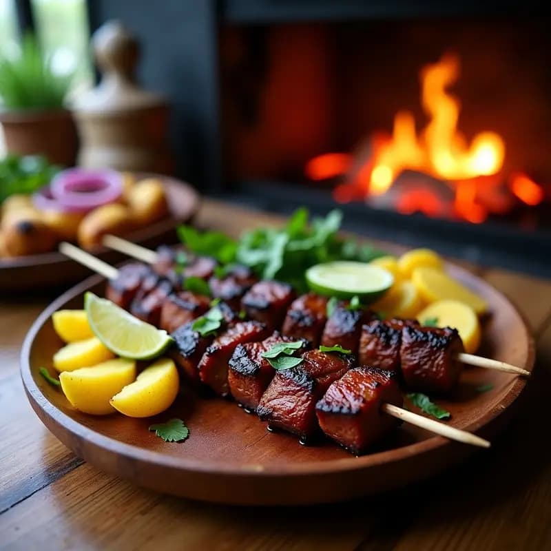Anticuchos de Corazón de Res con Ají Panca: Receta Peruana en Grill y Alta en Hierro