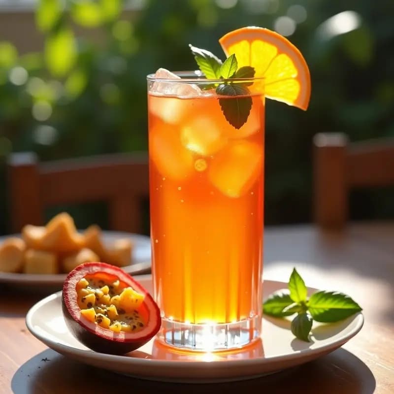 Aperol Spritz con Granadilla y Albahaca: Bebida Italiana Refrescante y Baja en Calorías