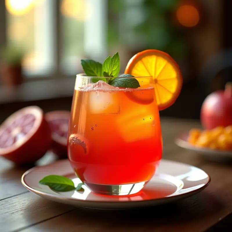 Aperol Spritz con Granadina y Albahaca: Cóctel Italiano Refrescante y Bajo en Calorías