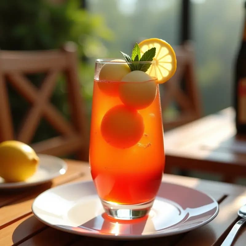Aperol Spritz con Granadina y Helado de Limón: Bebida Italiana Veraniega y Refrescante