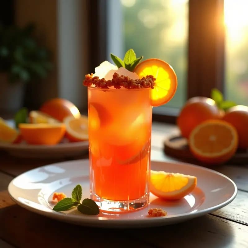 Aperol Spritz Granizado: Cóctel Italiano con Naranja, Prosciutto y Hielo Picado para el Verano