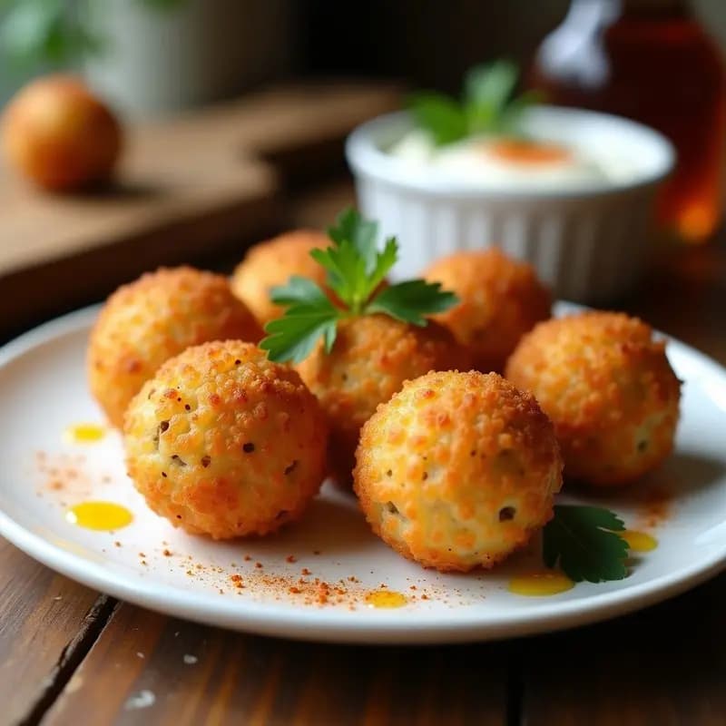 Arancini de Arroz Salvaje y Hongos: Croquetas Italianas Veganas en Airfryer