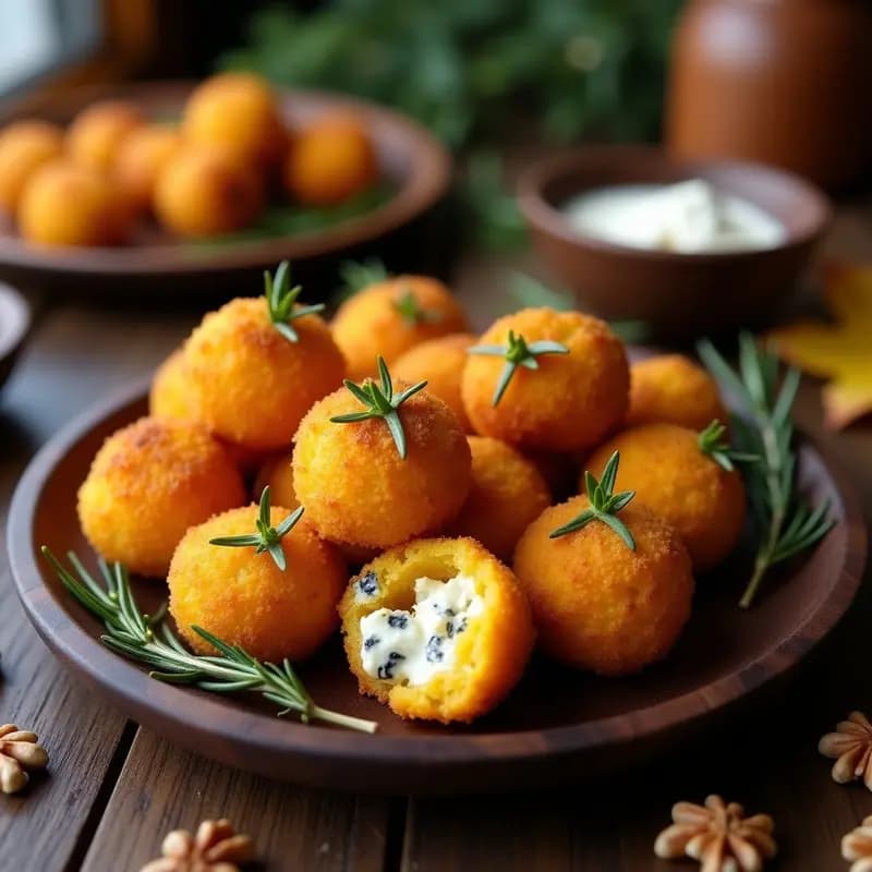 Arancini de Calabaza y Queso Azul: Croquetas Italianas de Otoño en Airfryer