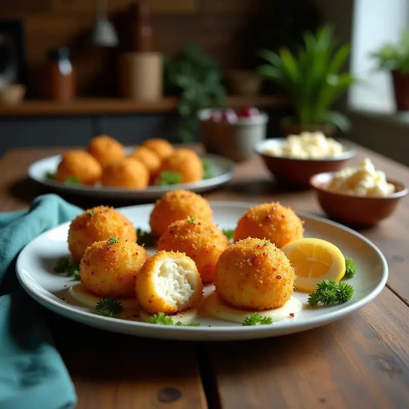 Arancini de Calabaza y Queso Azul: Aperitivo Italoiano Crujiente y Gourmet