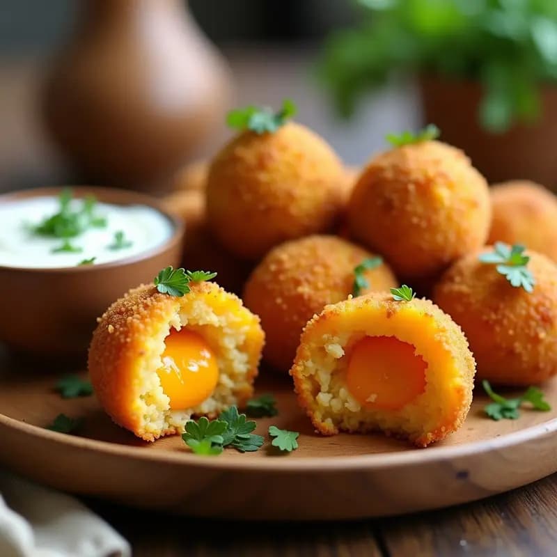 Arancini de Calabaza y Queso de Cashew: Receta Italiana Sin Lácteos en Airfryer