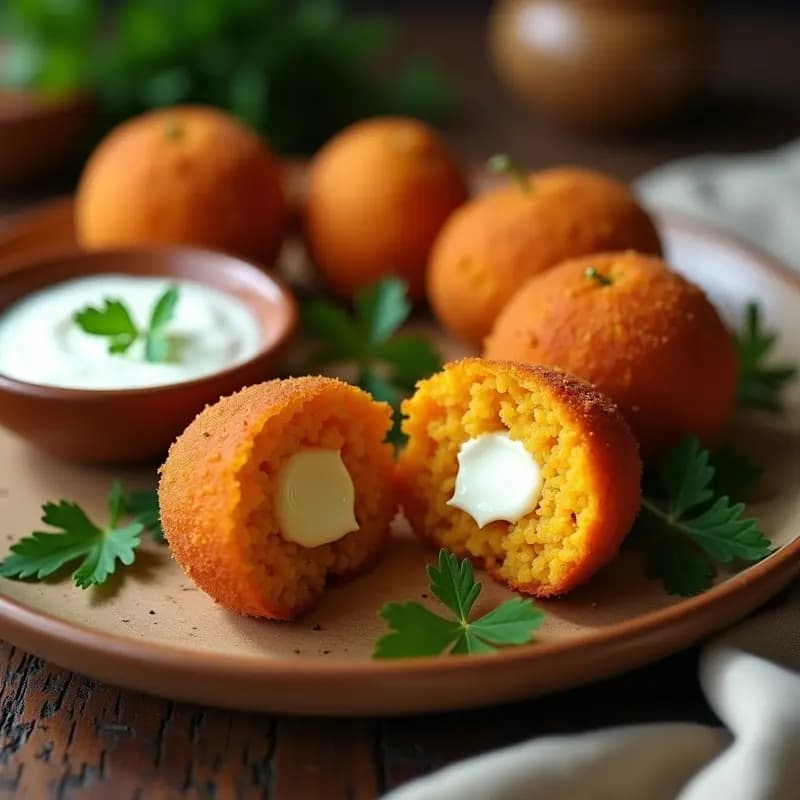 Arancini de Calabaza y Queso de Castañas: Croquetas Italianas Veganas y Crujientes