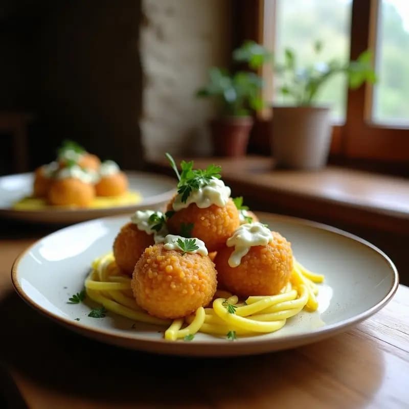 Arancini de Calabaza y Queso Gorgonzola: Bocado Italiano Cremoso en Airfryer
