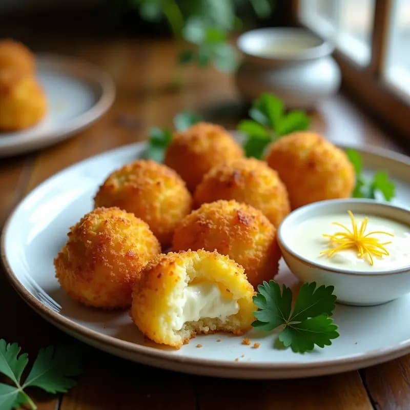 Arancini de Risotto de Coliflor y Azafrán: Entrante Italiano Keto en Airfryer
