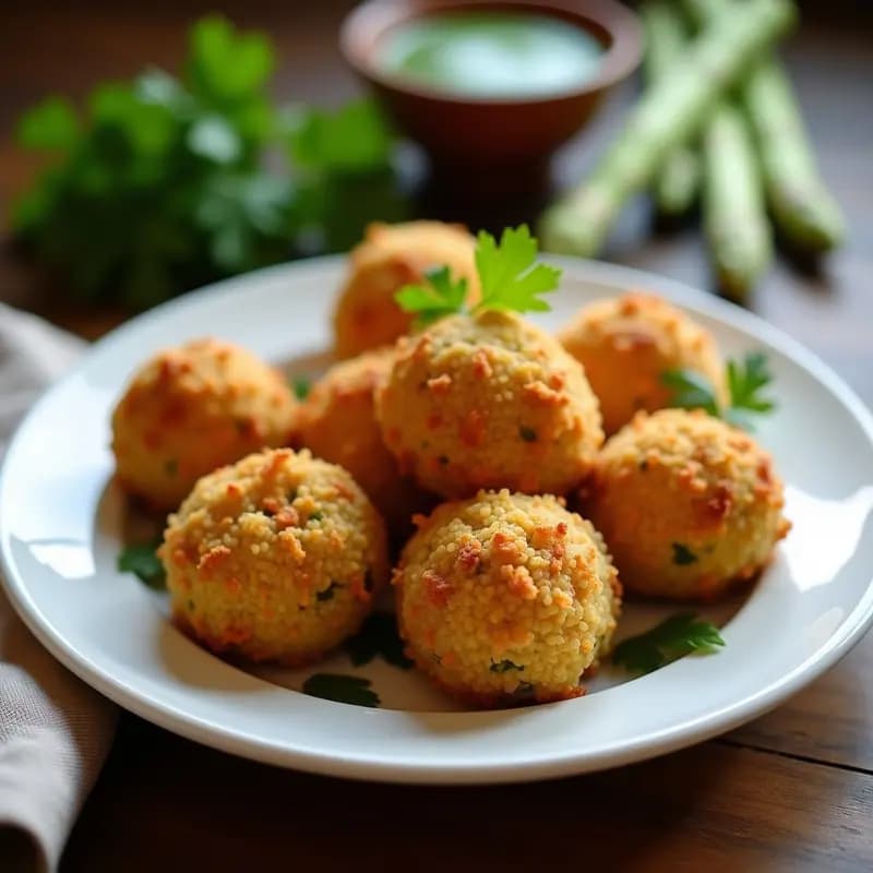 Arancini de Champiñones y Espárragos: Aperitivo Italiano Sin Lactosa