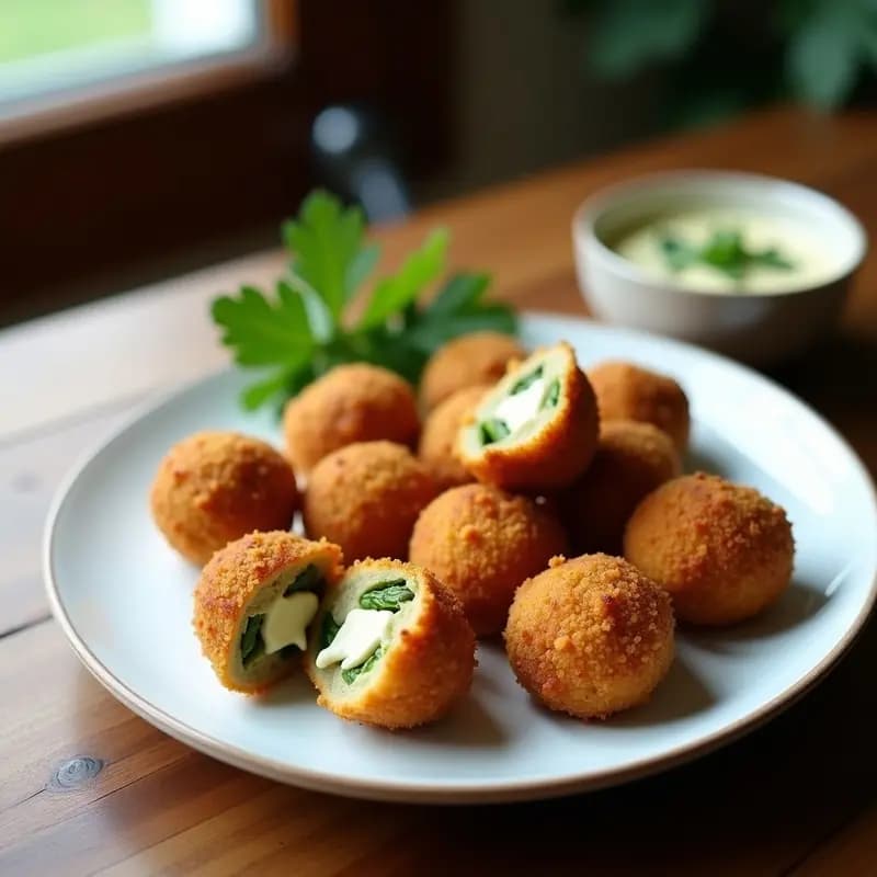 Arancini de Champiñones y Espárragos: Bolitas Italianas Crujientes en Airfryer