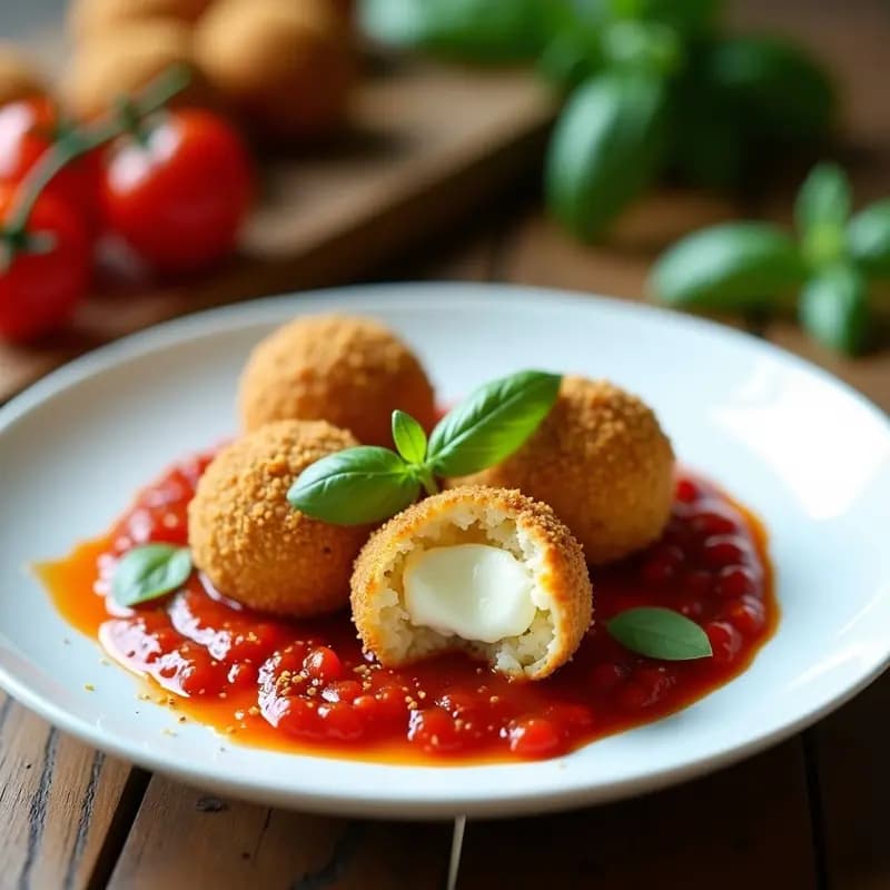 Arancini de Coliflor y Queso de Cabra con Salsa Arrabbiata: Receta Italiana en Airfryer