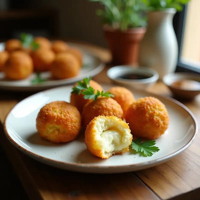 Arancini de Coliflor y Queso Gorgonzola: Receta Italiana en Airfryer Sin Rebozado Tradicional