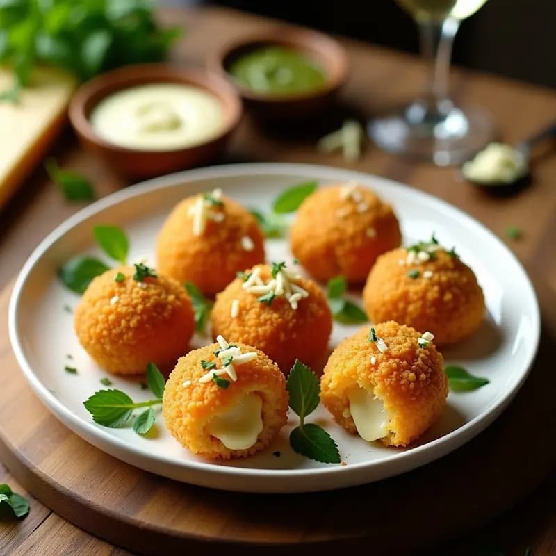 Arancini de Coliflor y Queso Pecorino: Entrante Italiano Crujiente en Airfryer
