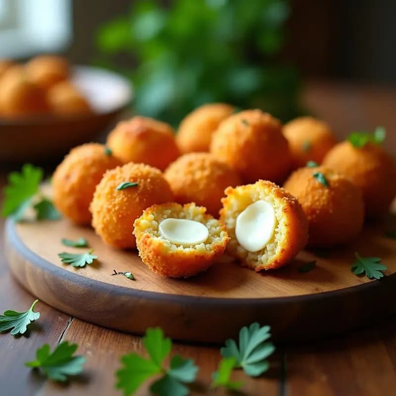 Arancini de Colombo y Mozzarella: Aperitivo Siciliano Crujiente en Airfryer