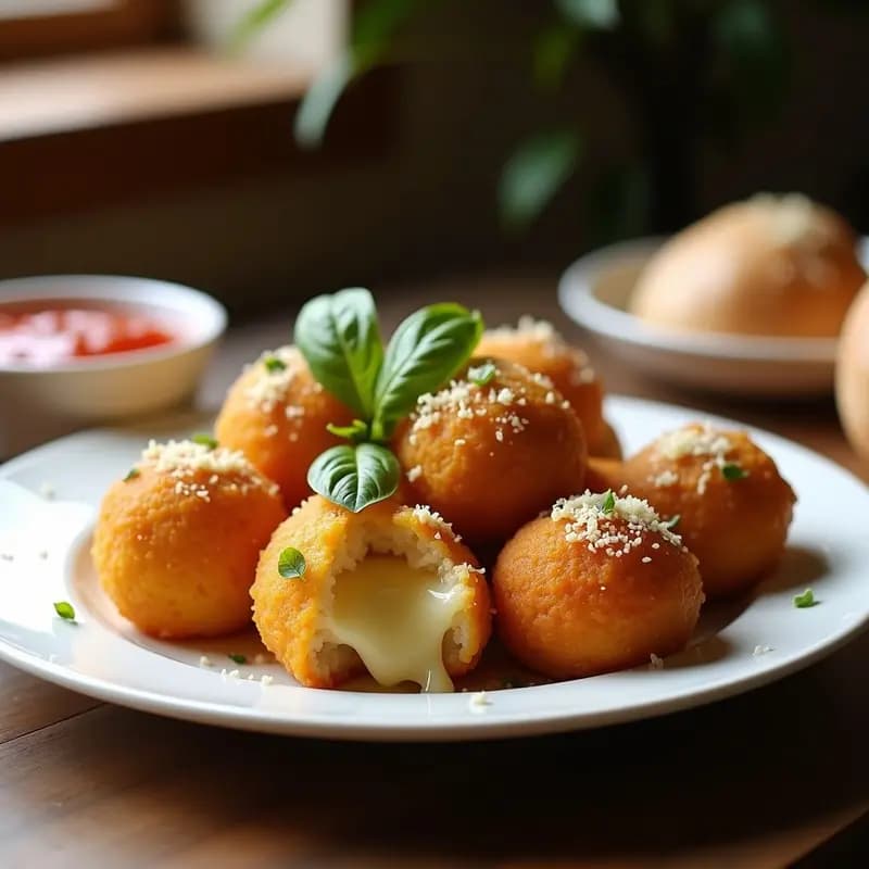 Arancini Italianos: Croquetas de Arroz Rellenas de Ragú y Queso en Airfryer