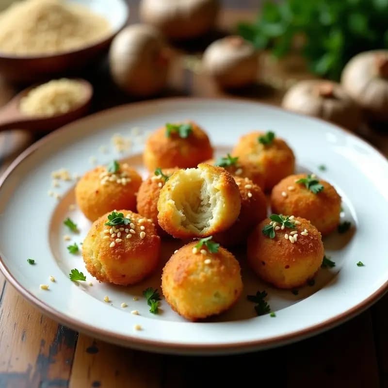 Arancini de Quinoa y Champiñones: Croquetas Italianas Sin Lácteos en Airfryer