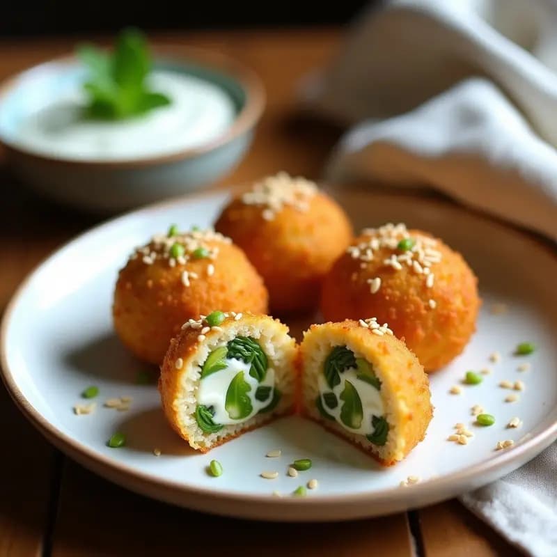 Arancini de Quinoa y Espárragos: Croquetas Italianas Sin Gluten con Queso Vegano
