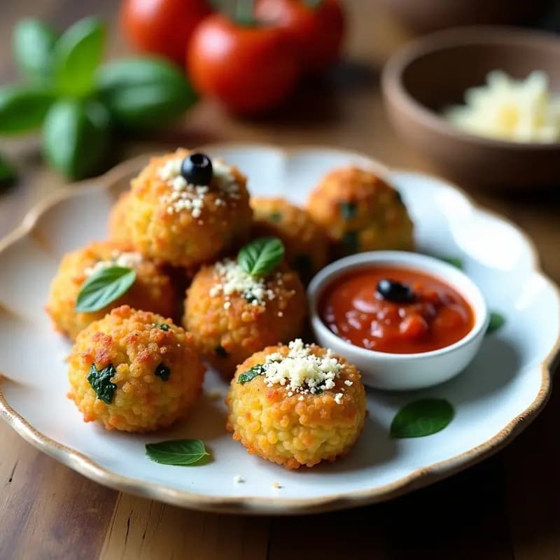 Arancini de Quinoa y Espinacas con Salsa de Tomate Casera: Receta Italiana Keto
