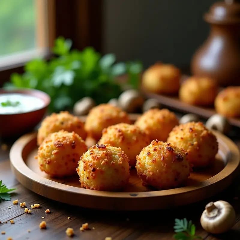 Arancini de Quinoa y Hongos Porcini: Aperitivo Italiano Sin Lácteos en Airfryer