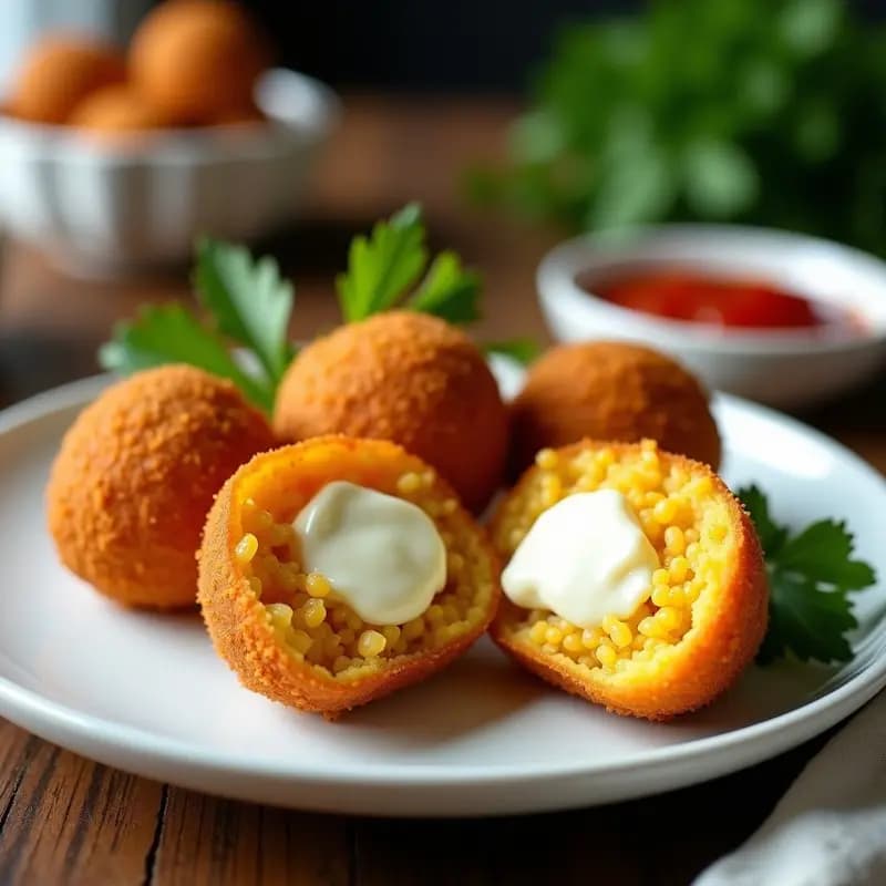 Arancini de Risotto de Azafrán y Mozzarella: Receta Italiana en Airfryer Sin Aceite